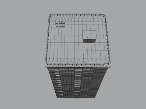 Tower Block 1 BLEND-OBJ-FBX-DAE-GLB 3D Model