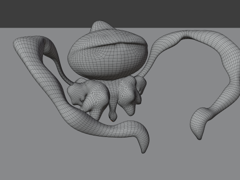 Evil Eye Monster BLEND-OBJ-FBX-DAE-GLB Model 3D