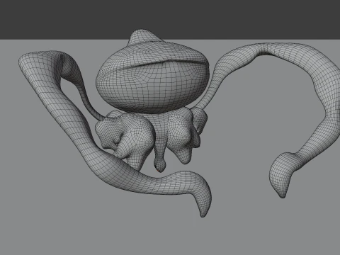 Evil Eye Monster BLEND-OBJ-FBX-DAE-GLB 3D Model