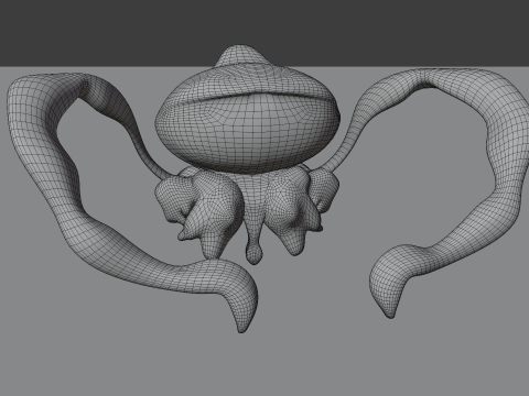 Evil Eye Monster BLEND-OBJ-FBX-DAE-GLB Model 3D