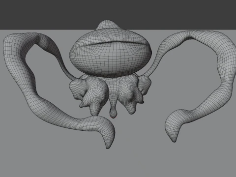 Evil Eye Monster BLEND-OBJ-FBX-DAE-GLB 3D Model