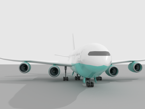 Jumbo Jet v1 BLEND-OBJ-FBX-DAE-GLB 3D 모델