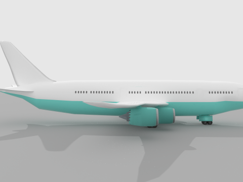 Jumbo Jet v1 BLEND-OBJ-FBX-DAE-GLB 3D 모델
