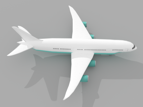 Jumbo Jet v1 BLEND-OBJ-FBX-DAE-GLB 3D 모델
