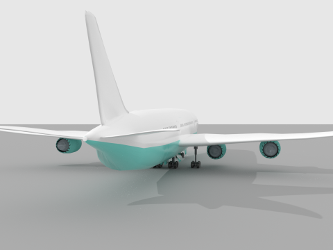 Jumbo Jet v1 BLEND-OBJ-FBX-DAE-GLB 3D 모델