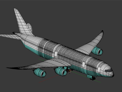 Jumbo Jet v1 BLEND-OBJ-FBX-DAE-GLB 3D 모델