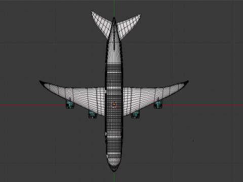 Jumbo Jet v1 BLEND-OBJ-FBX-DAE-GLB 3D 모델