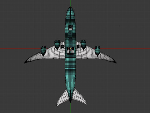Jumbo Jet v1 BLEND-OBJ-FBX-DAE-GLB 3D 모델