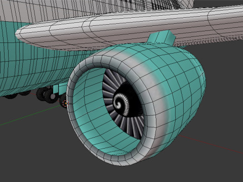 Jumbo Jet v1 BLEND-OBJ-FBX-DAE-GLB 3D 모델