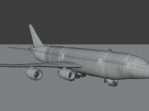 Jumbo Jet v1 BLEND-OBJ-FBX-DAE-GLB 3D 모델