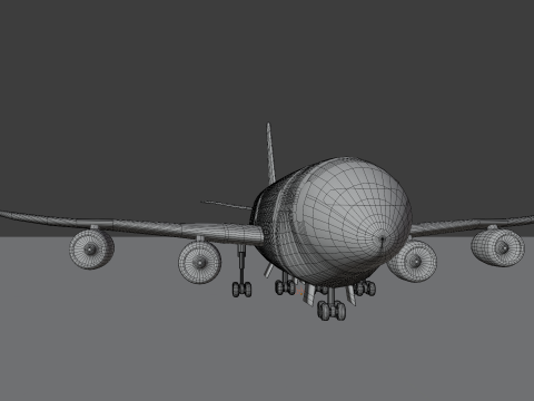 Jumbo Jet v1 BLEND-OBJ-FBX-DAE-GLB 3D 모델