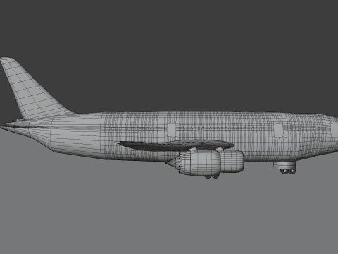 Jumbo Jet v1 BLEND-OBJ-FBX-DAE-GLB 3D 모델