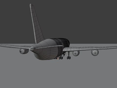 Jumbo Jet v1 BLEND-OBJ-FBX-DAE-GLB 3D 모델