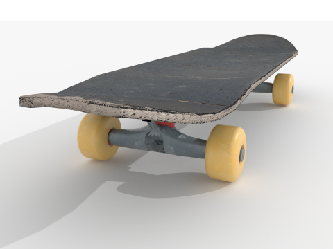 Skateboard v1 BLEND-OBJ-FBX-DAE-GLB Model 3D