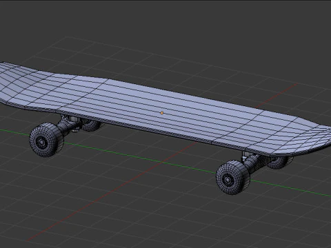 Skateboard v1 BLEND-OBJ-FBX-DAE-GLB 3D Model