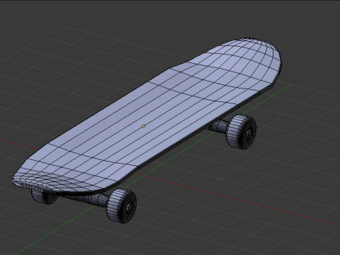 Skateboard v1 BLEND-OBJ-FBX-DAE-GLB Model 3D