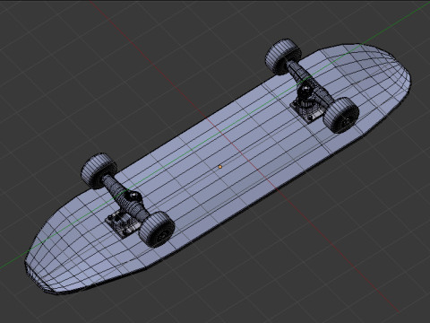 Skateboard v1 BLEND-OBJ-FBX-DAE-GLB Model 3D