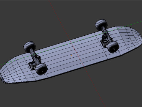 Skateboard v1 BLEND-OBJ-FBX-DAE-GLB Model 3D