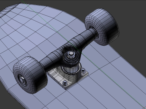 Skateboard v1 BLEND-OBJ-FBX-DAE-GLB Model 3D