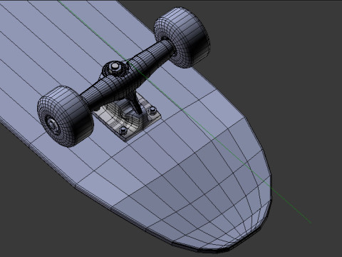 Skateboard v1 BLEND-OBJ-FBX-DAE-GLB Model 3D