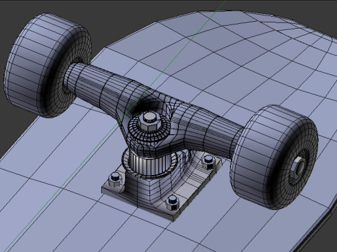Skateboard v1 BLEND-OBJ-FBX-DAE-GLB Model 3D