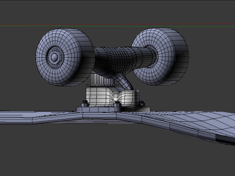 Skateboard v1 BLEND-OBJ-FBX-DAE-GLB Model 3D