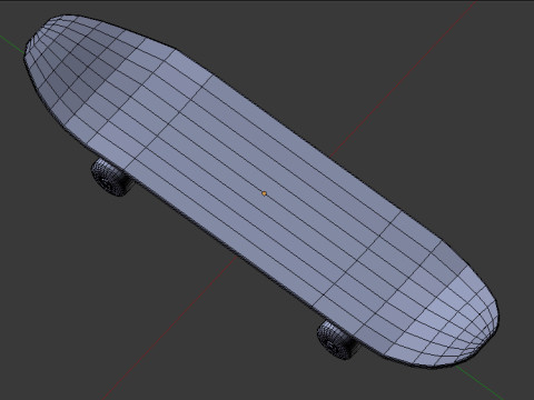 Skateboard v1 BLEND-OBJ-FBX-DAE-GLB Model 3D