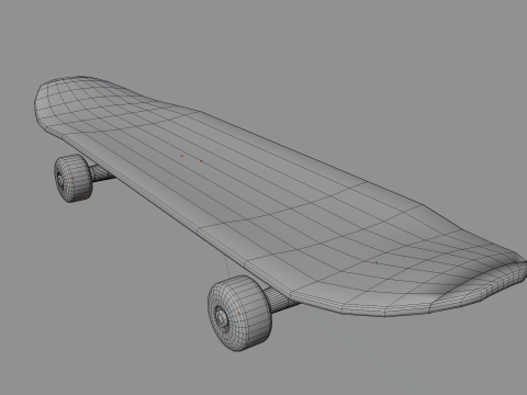 Skateboard v1 BLEND-OBJ-FBX-DAE-GLB Model 3D