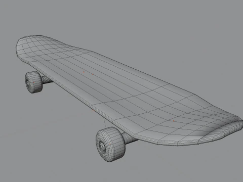Skateboard v1 BLEND-OBJ-FBX-DAE-GLB 3D Model