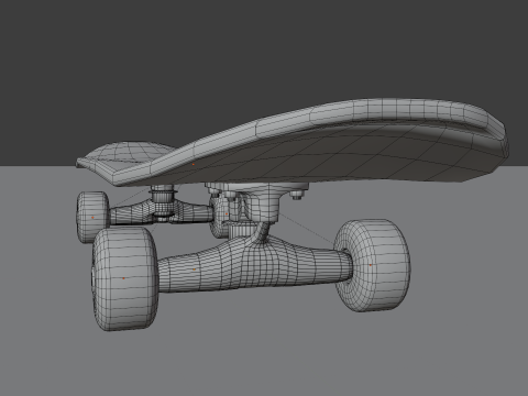 Skateboard v1 BLEND-OBJ-FBX-DAE-GLB Model 3D