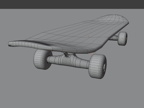 Skateboard v1 BLEND-OBJ-FBX-DAE-GLB Model 3D