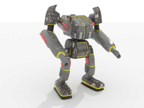 Megabot v1 BLEND-OBJ-FBX-DAE-GLB Model 3D