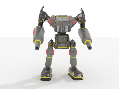 Megabot v1 BLEND-OBJ-FBX-DAE-GLB Model 3D