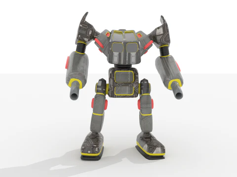Megabot v1 BLEND-OBJ-FBX-DAE-GLB 3D Model