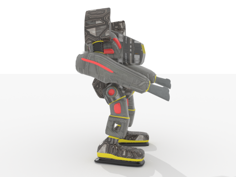 Megabot v1 BLEND-OBJ-FBX-DAE-GLB Model 3D