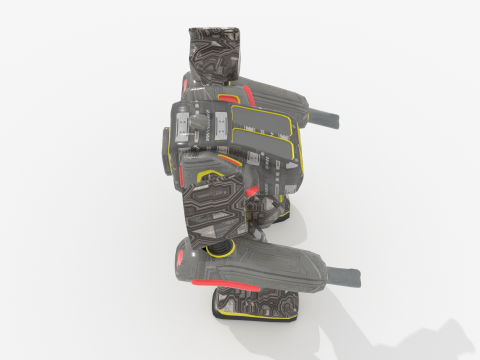 Megabot v1 BLEND-OBJ-FBX-DAE-GLB Model 3D