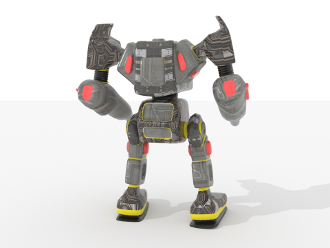 Megabot v1 BLEND-OBJ-FBX-DAE-GLB Model 3D