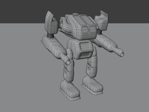 Megabot v1 BLEND-OBJ-FBX-DAE-GLB Model 3D