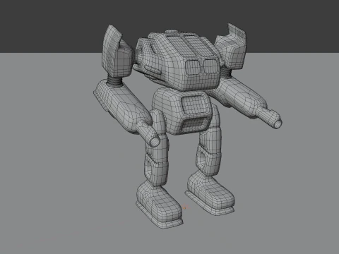 Megabot v1 BLEND-OBJ-FBX-DAE-GLB 3D Model