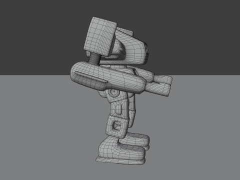 Megabot v1 BLEND-OBJ-FBX-DAE-GLB Model 3D