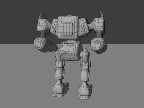 Megabot v1 BLEND-OBJ-FBX-DAE-GLB 3D Model