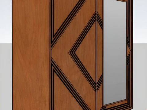 Sliding door wardrobe 3D Model