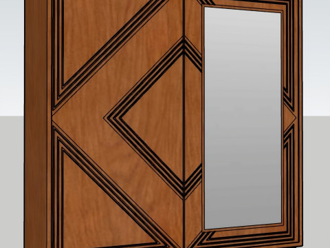 Sliding door wardrobe 3D Modell