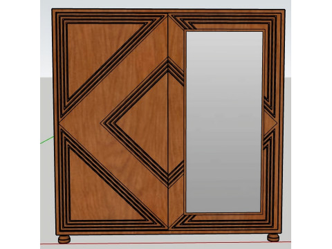 Sliding door wardrobe 3D Modell