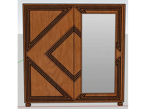 Sliding door wardrobe 3D Model