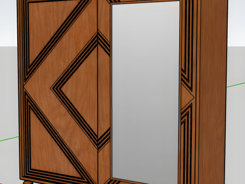 Sliding door wardrobe 3D Modell