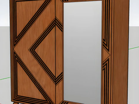 Sliding door wardrobe 3D Model