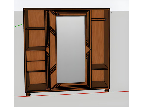 Sliding door wardrobe 3D Modell