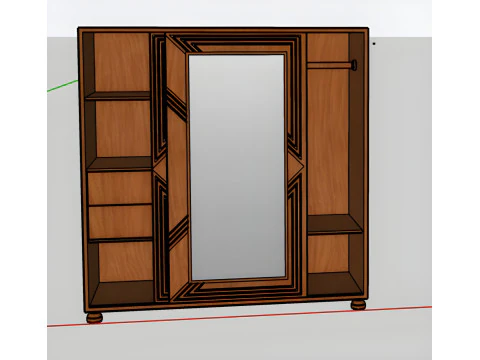 Sliding door wardrobe 3D Model