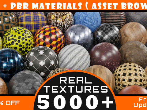 5000 PBR High-Quality Materials CG Текстури